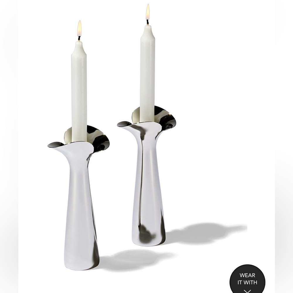 Georg Jensen Bloom Botanica Candleholders (Set of 2) – New in Box